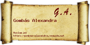 Gombás Alexandra névjegykártya