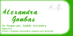 alexandra gombas business card