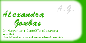 alexandra gombas business card